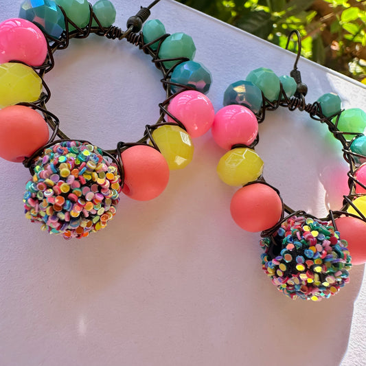 Mini Confetti Pop Hoop Earrings