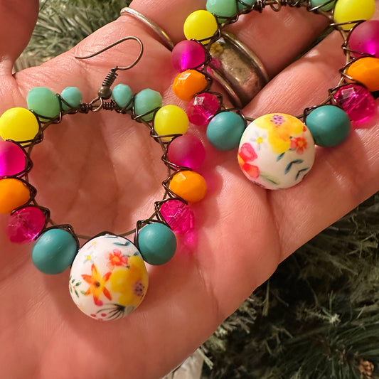 Medium Wildflower Fiesta Hoops