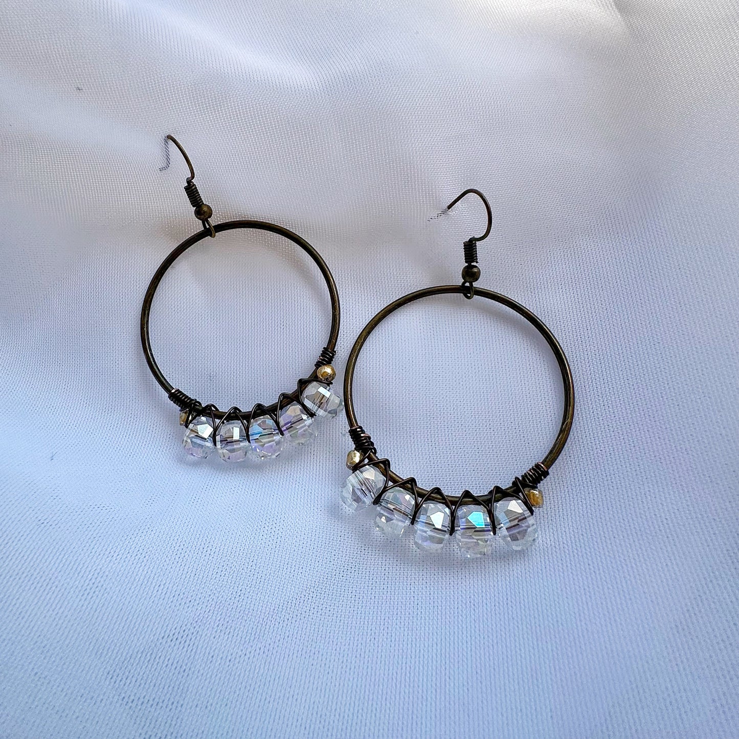 Crystal Halo Hoops
