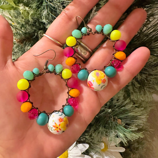 Medium Wildflower Fiesta Hoops